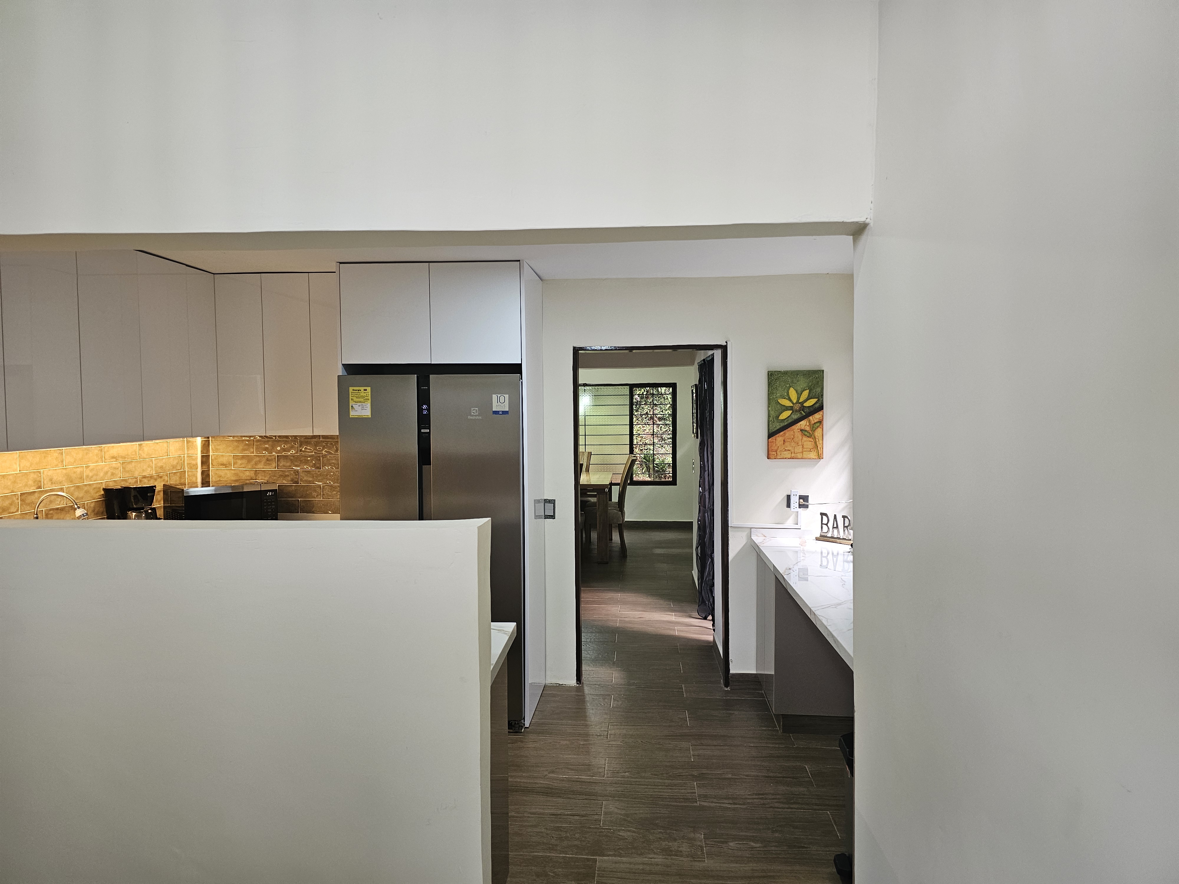 Kitchen and hallway